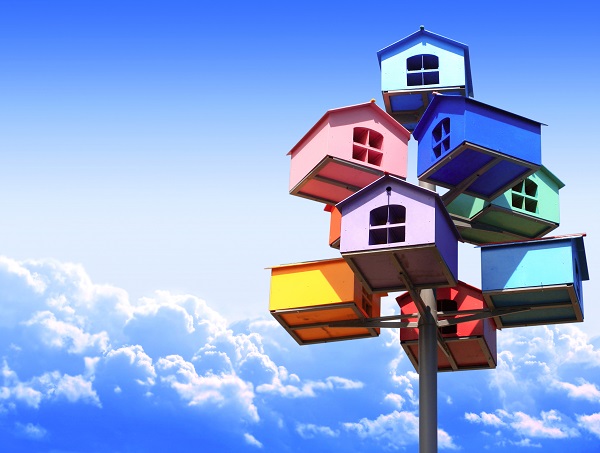 Colorful nesting boxes
